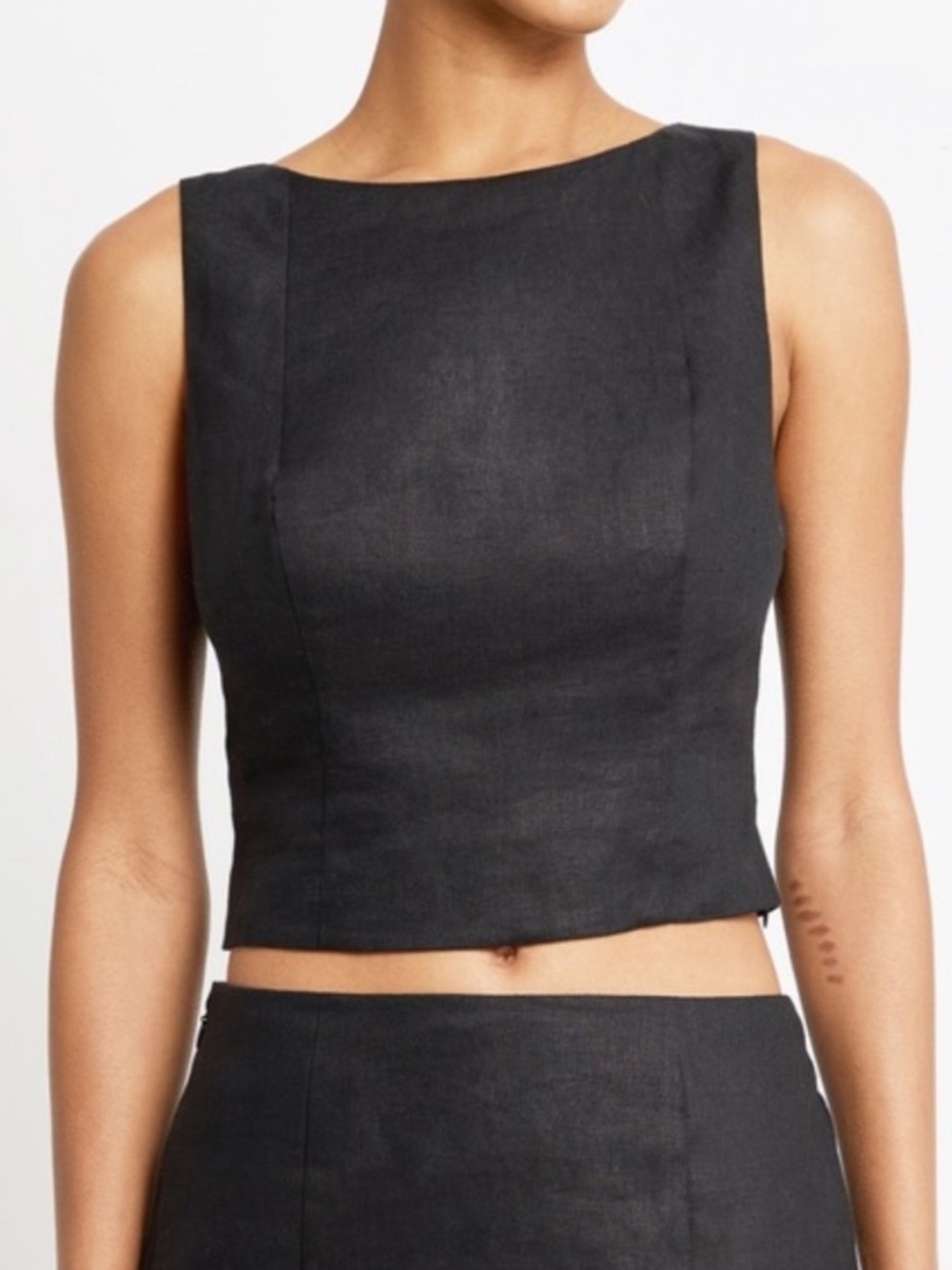Anthropologie Kourt Sleeveless Cross Back Tank In Blue